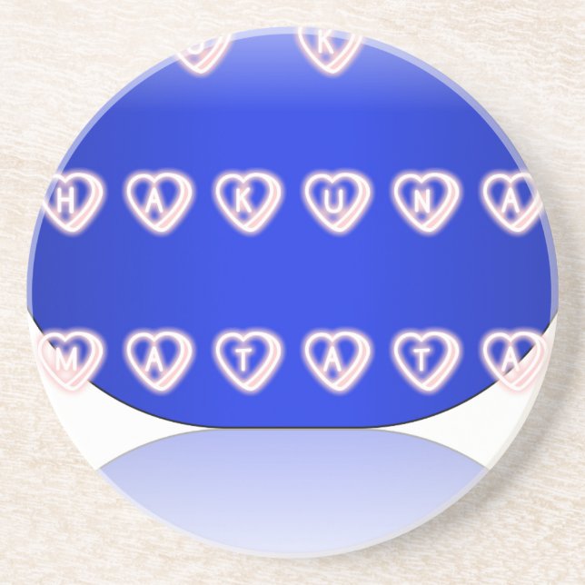 UK Hakuna Matata Art Print Sandstone Coaster (Front)