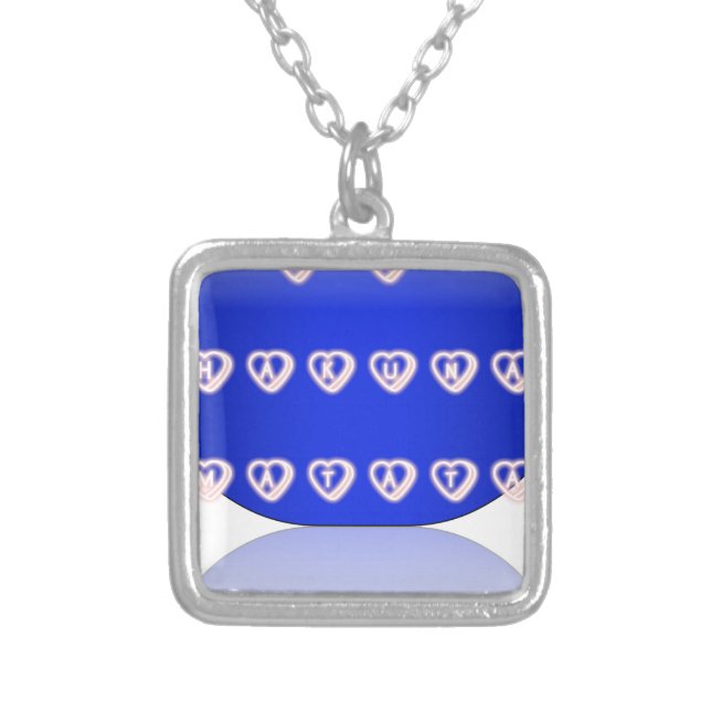 UK Hakuna Matata Art Print Silver Plated Necklace (Front)