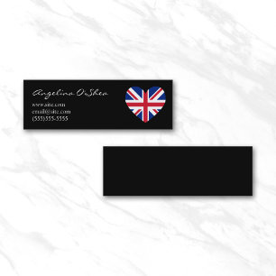UK Heart Mini Business Card