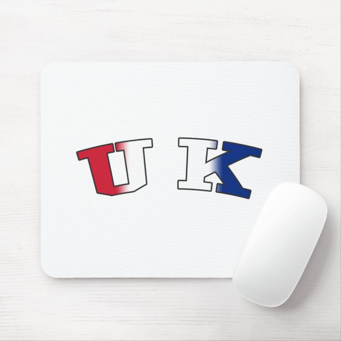UK in National Flag Colors Mouse Pad