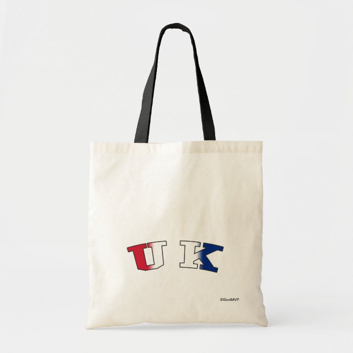 UK in National Flag Colors Tote Bag
