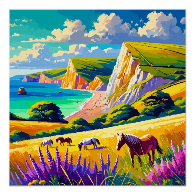 uk Jurassic coast cposter art Poster (Front)