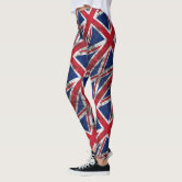 British Union Jack UK flag custom sports leggings