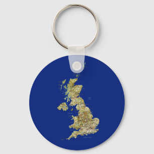 UK Map Keychain