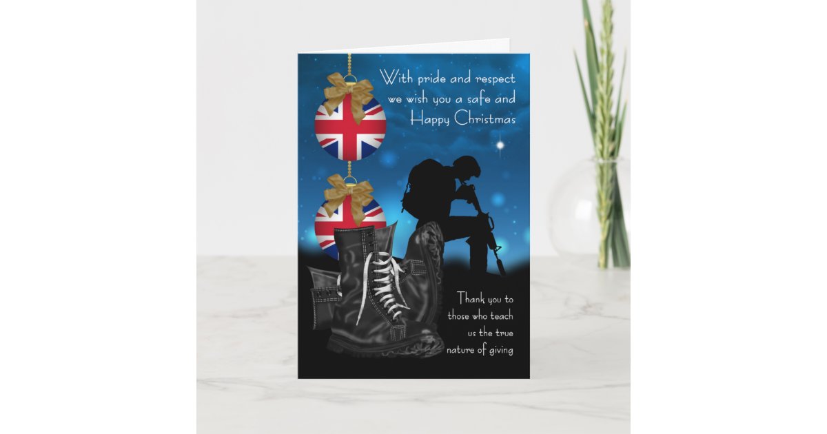 UK Military Christmas Greeting Card With Pride | Zazzle.com