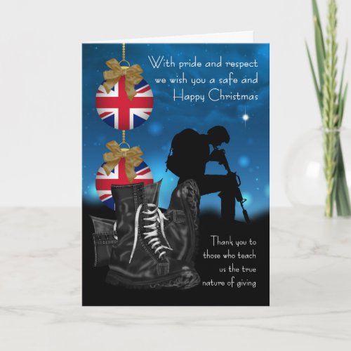 UK Military Christmas Greeting Card With Pride