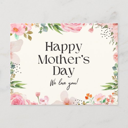 Uk mothers day cadrs postcard