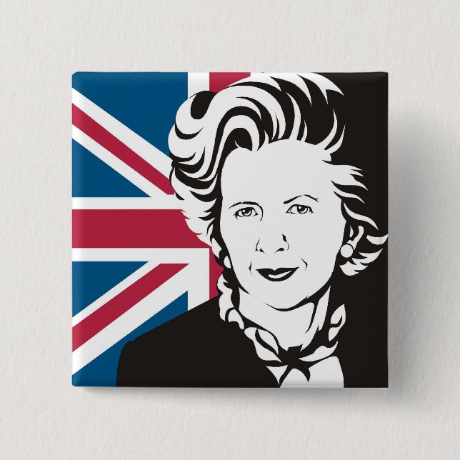 UK mourns Margaret Thatcher, England's Iron Lady Button (Front)