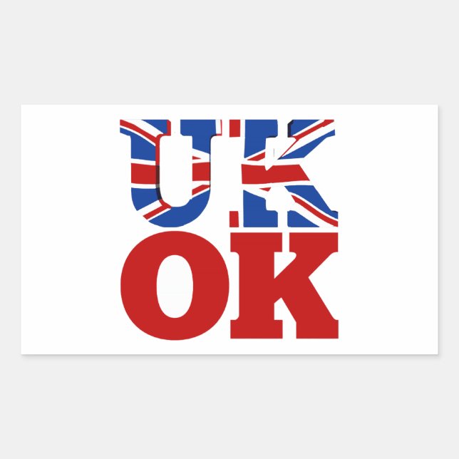UK OK! Better Together Rectangular Sticker (Front)