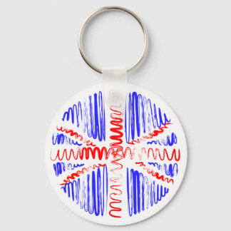 UK on White Keychain