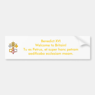 UK Papal Visit 2010 Bumper Sticker