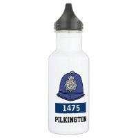 UK Police Constable Helmet - Add Number & Name Stainless Steel Water Bottle