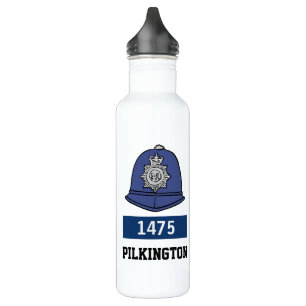 UK Police Constable Helmet - Add Number & Name Stainless Steel Water Bottle