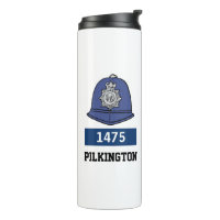 UK Police Constable Helmet - Add Number & Name Thermal Tumbler