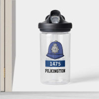 UK Police Constable Helmet - Add Number & Name Water Bottle