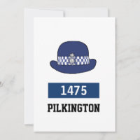 UK Police Female WPC Hat - Add Number & Name Holiday Card