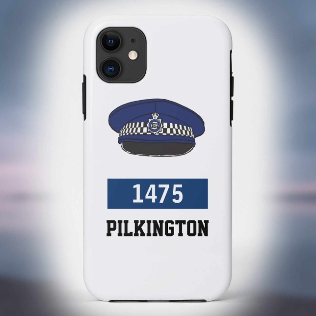 UK Police Flat Cap - Add Number & Name Case-Mate iPhone Case (Creator Uploaded)
