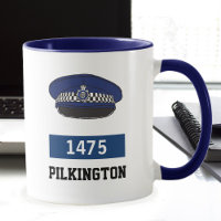 UK Police Flat Cap - Add Number & Name Mug