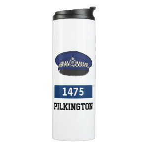 UK Police Flat Cap - Add Number & Name. Police Thermal Tumbler