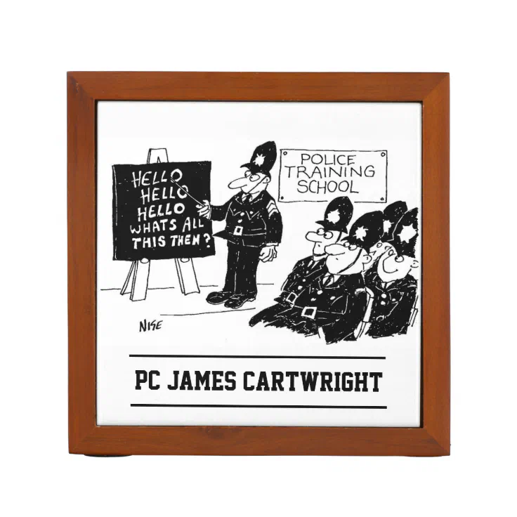UK Police Theme. 2 Funny Police Cartoons Desk Organizer | Zazzle UK Police Theme. 2 Funny Police Cartoons Desk Organizer | Zazzle