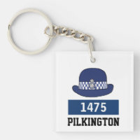 UK Police WPC Hat - Add Number & Name Keychain