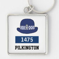 UK Police WPC Hat - Add Number & Name Keychain