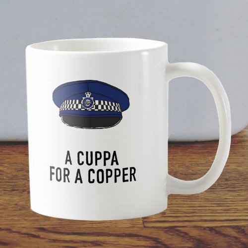 UK Policeman with Flat Cap _ Cuppa for a Copper Coffee Mug