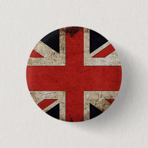 UK Pride Grunge UK Flag Pinback Button