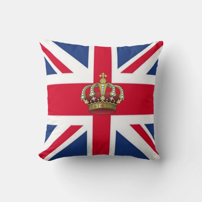 UK Queen Crown American MoJo Pillows (Front)