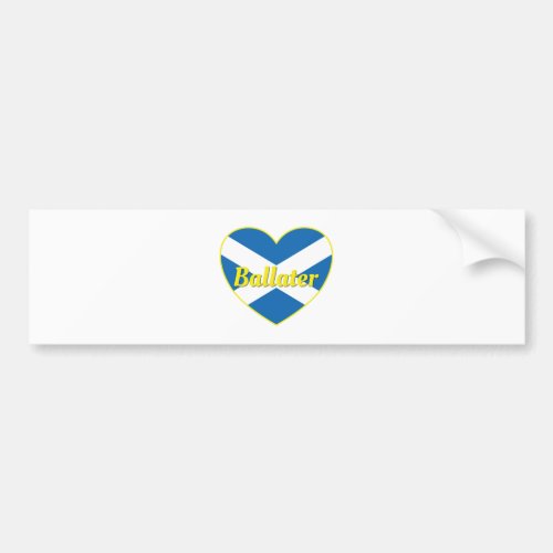 UK Scotland Flag Heart Bumper Sticker