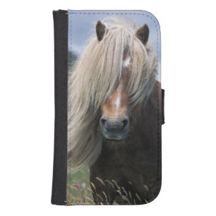 UK, Scotland, Shetland Islands, Shetland pony Galaxy S4 Wallet Case
