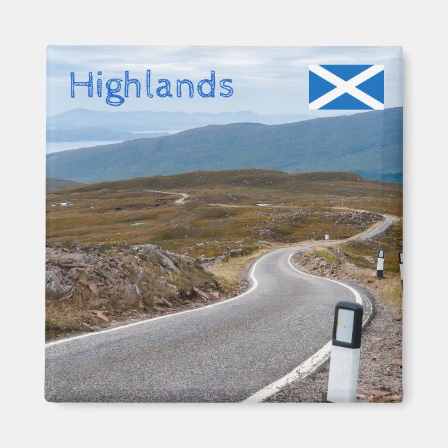 UK, Scotland - Single-track road Magnet (Front)