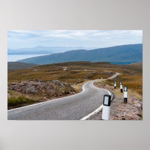 UK Scotland _ Single_track road Poster