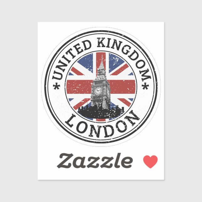 UK Seal Sticker Round Flag For Laptop Book... (Sheet)