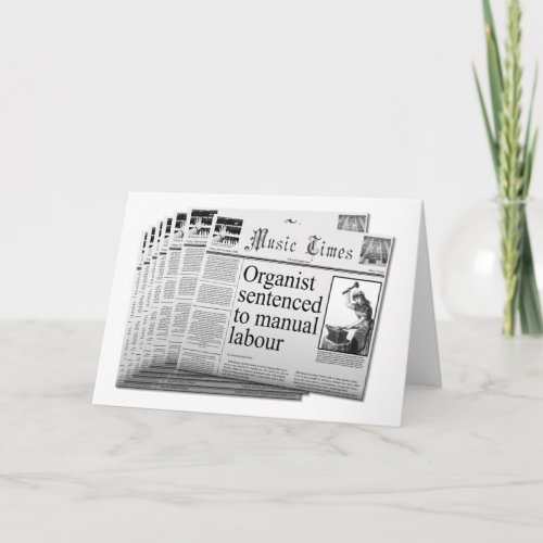 UK sp Funny Christmas card for busy organists
