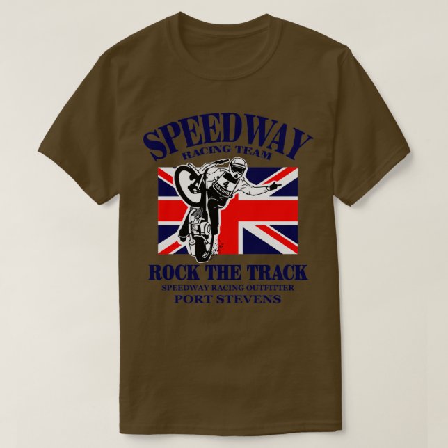 UK Speedway Motorcycle Racing  T-Shirt (Design Front)
