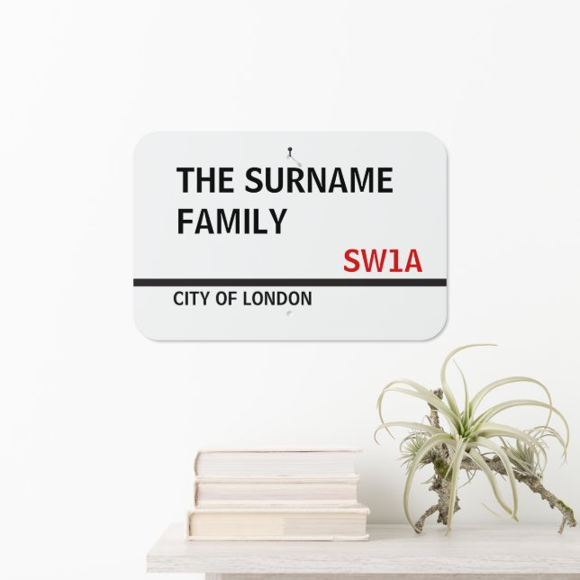 UK Street Name Personalized Family Surname Metal Sign (In Situ(Wall))