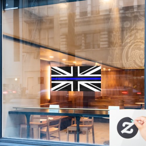 UK Thin Blue Line Flag Window Cling