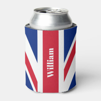 UK Union Jack British Flag Personalized Can Cooler