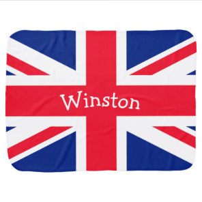 UK Union Jack British Patriotic Flag Receiving Blanket