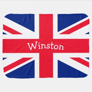 UK Union Jack British Patriotic Flag Receiving Blanket