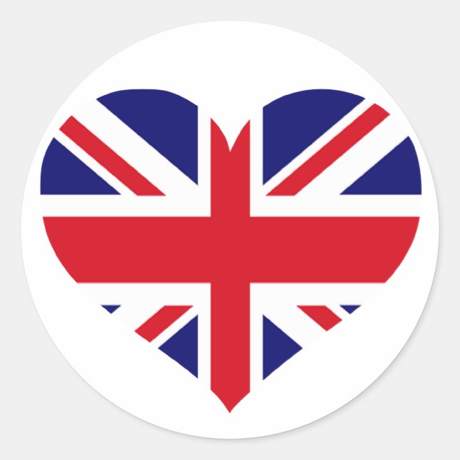 UK Union Jack Classic Round Sticker (Front)
