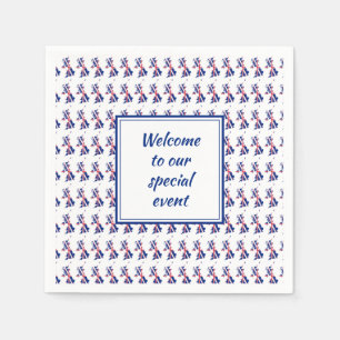 UK UNION JACK Custom Add Your Text Patriotic Paper Napkins