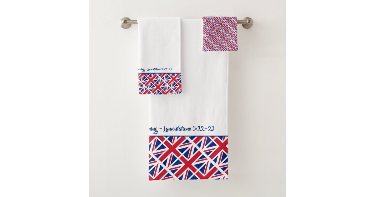 UK UNION JACK Custom Patriotic Bath Towel Set Zazzle