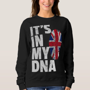 Uk Union Jack England Flag It's In My Dna Christma Sweatshirt