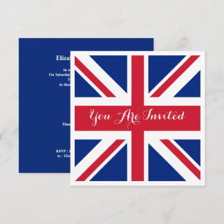 UK Union Jack Flag British Wedding Invitation