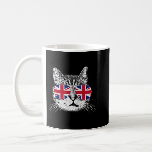 Uk Union Jack Flag English England Cat Lover Briti Coffee Mug