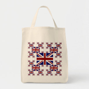UK Union Jack Flag in Layers #2 Tote Bag