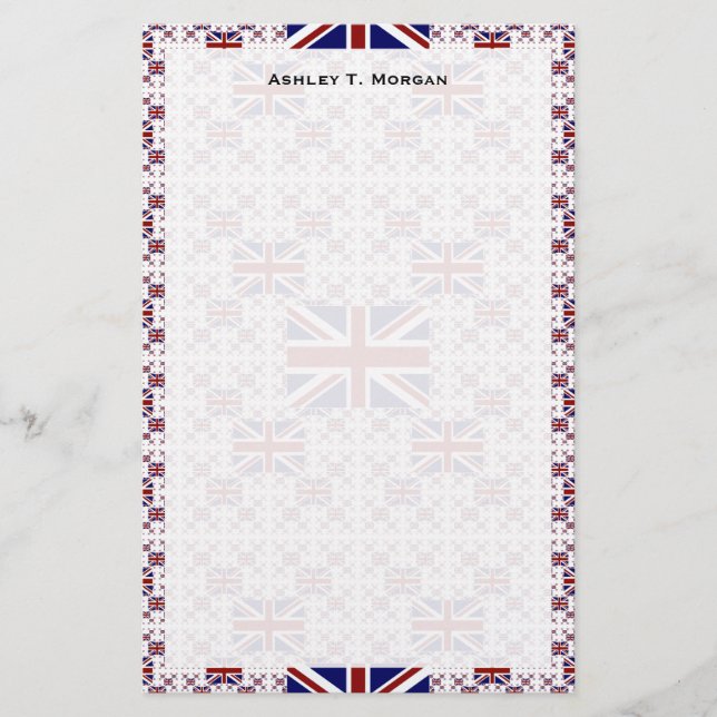 UK Union Jack Flag in Layers Stationery (Front)