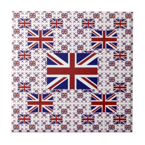 UK Union Jack Flag in Layers Tile